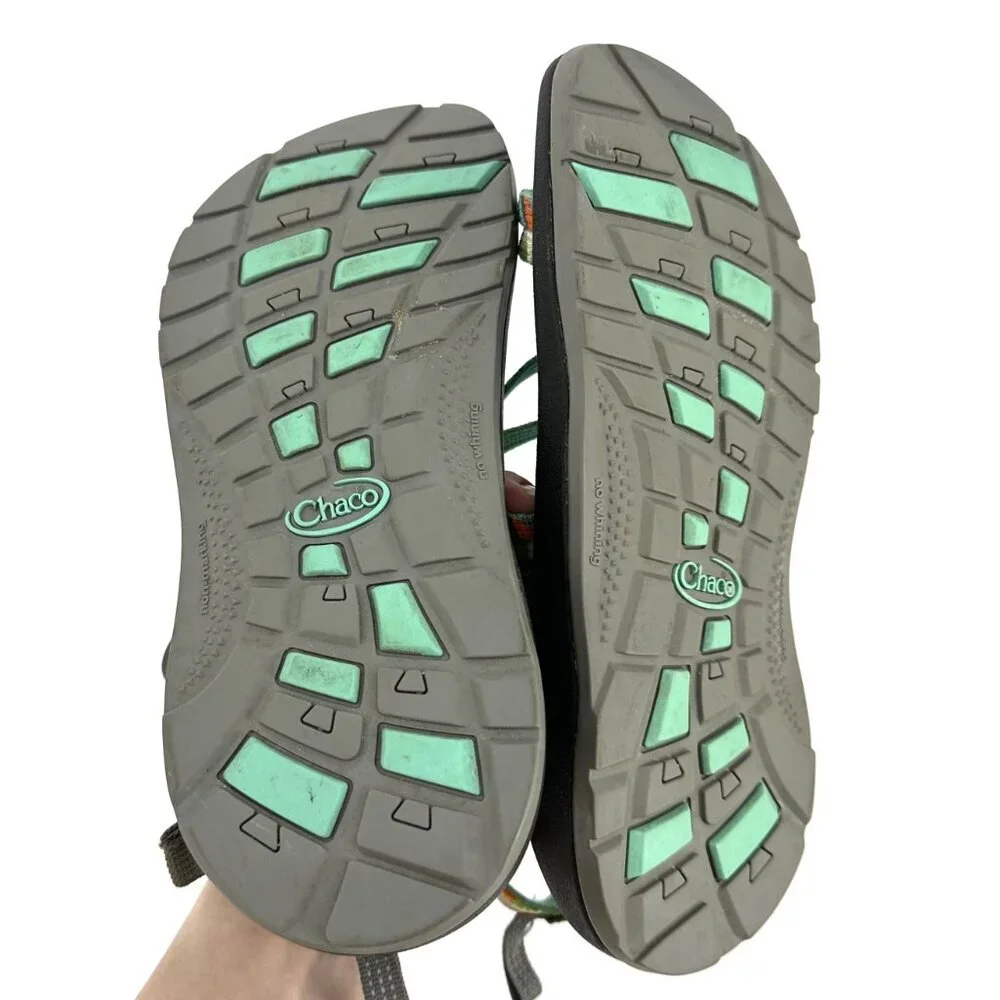 Chaco ZX1 Kid's Ecotread Outdoor Strappy Sandals Camper Colorful Turqouse Size 4